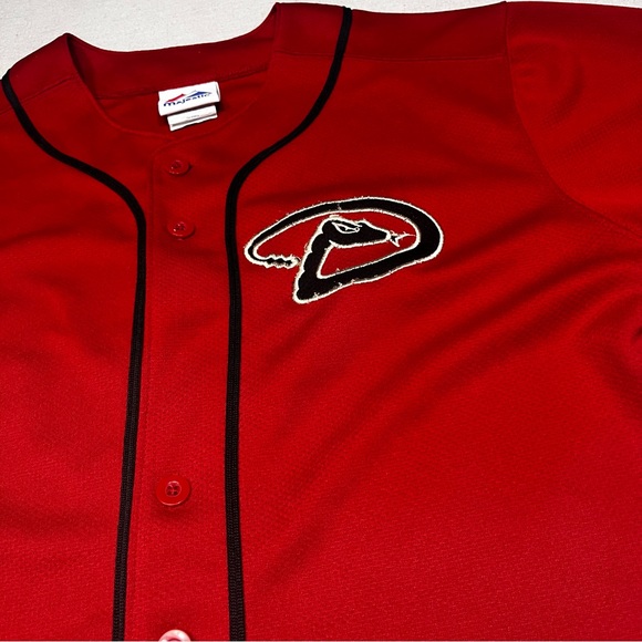 Majestic Arizona Diamondbacks Red Team Youth Jersey with Black Trim - Size 14/16 - Picture 2 of 13